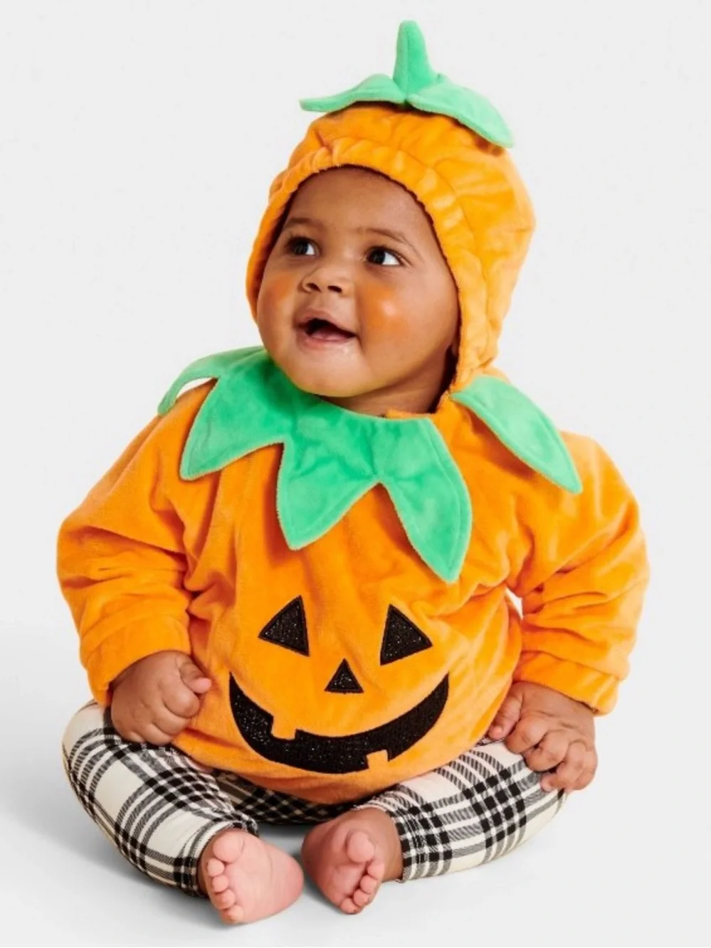 💚🎃 NWT Baby Pumpkin Halloween Costume Pullover - Hoody - 6-12 Months - Infant 🎃💚